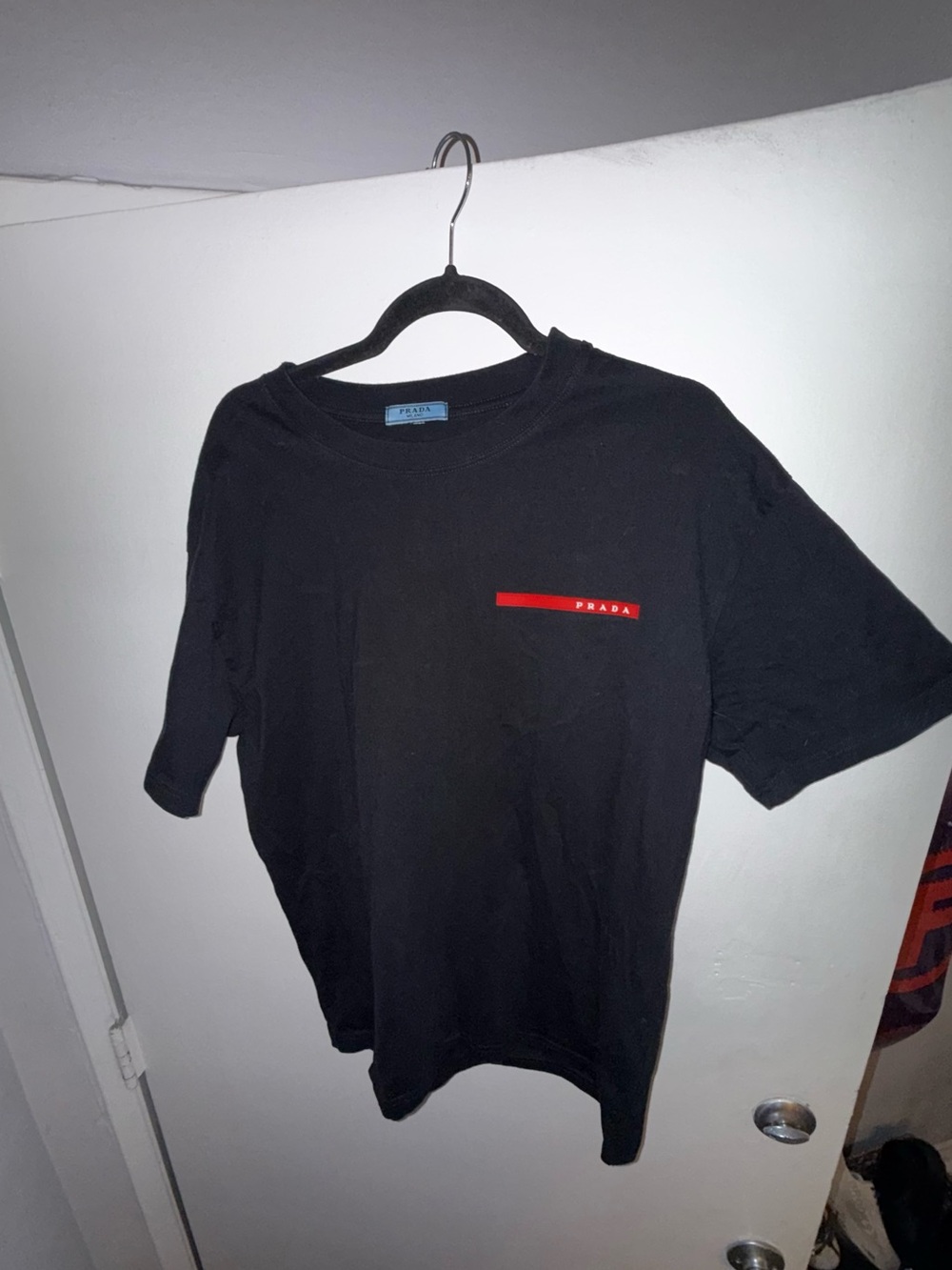 Prada Inspired Graphic Tee Black Oversized XL Streetwear